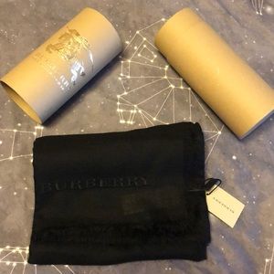 Burberry Embroidered Lightweight Cashmere Scarf